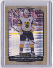 2022-23 O-PEE-CHEE PLATINUM SEISMIC GOLD 27/50 CHANDLER STEPHENSON #72 KNIGHTS
