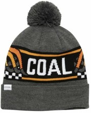 Coal Headwear DOWNHILL Unisex Fine Acrylic Cuffed Pom Beanie Charcoal NEW