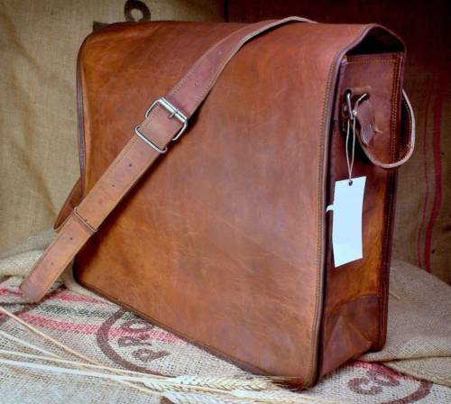 Men Leather Messenger Shoulder Women Satchel Laptop Briefcase Bag Crossbody