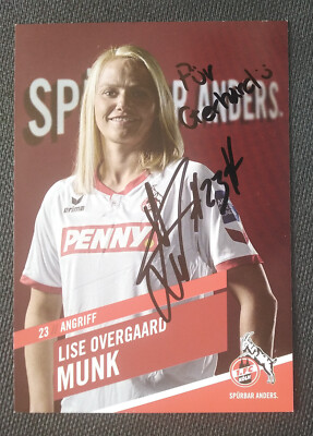 13220 Lise Overgaard Munk 1. FC Köln Autogrammkarte original signiert