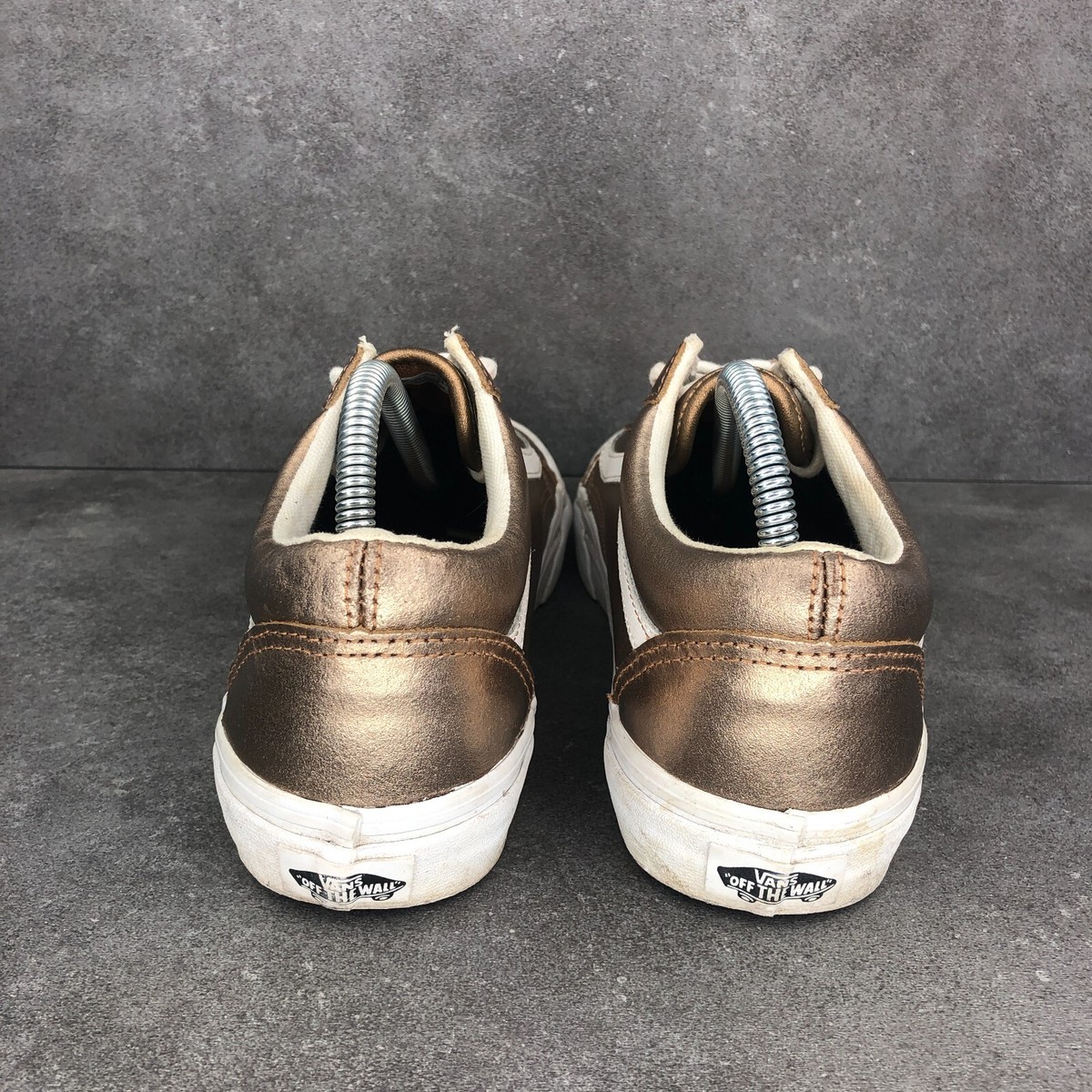 Vans Old Skool Metallic Skate Shoes ROSE GOLD/BLANC DE BLANC Women Size 8 Vans Old Skool Shoe - Women main image 2
