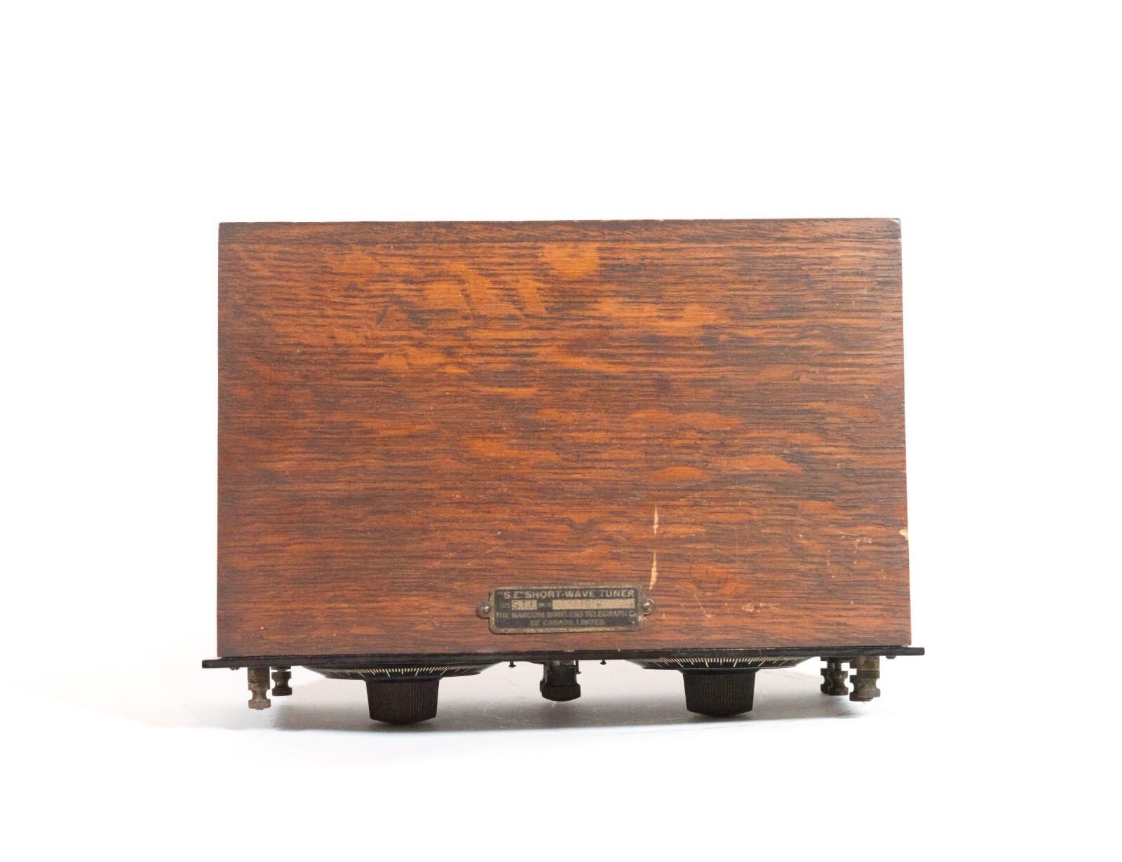 1922 Marconi Model C Radio w/Good Tipped Tubes & Rare Orig. Marconi Battery Box