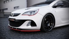 schwarze Spoilerlippe Frontspoiler Spoiler Diffusor Ansatz Opel Astra J OPC ABS