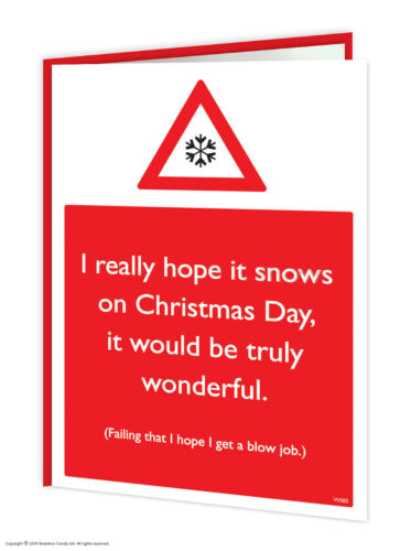 Brainbox Candy Unhöflich' Weihnachten Tag Schnee' Weihnachtskarte lustig freche - Afbeelding 1 van 1