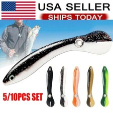 Fishing Lure Prey Realistic Moving Loach Soft 5 Pcs Mock Lure Bounce With Slip