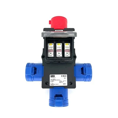 PCE ST ANTON Stromverteilerkasten 32A 415V dreiphasig Event Distro IP44 MCB