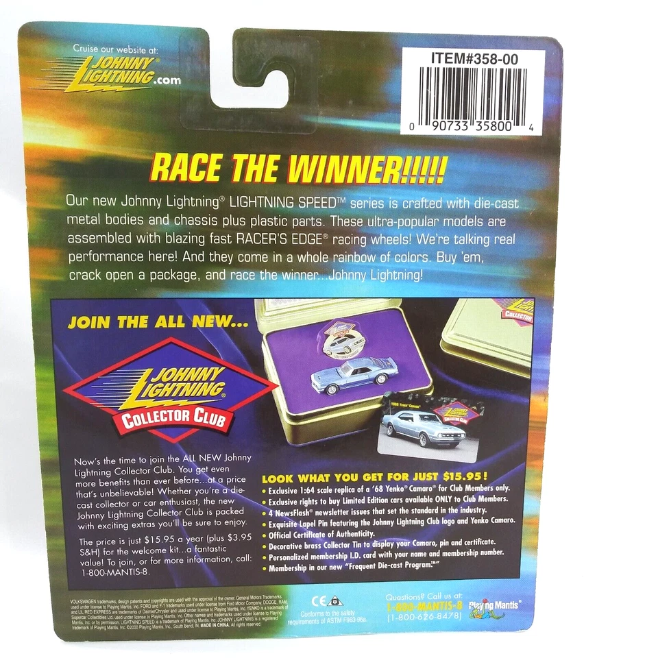 Johnny Lightning Lightning Speed 60's VW Van 1:64 Racers Edge Racing Wheels - Image 2 of 4