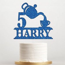 Personalised Tea Leaves & Teacup Topper Tea, Coffee Lover Birthday Cake Decor