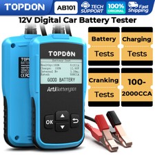 Topdon Ab101 Battery Tester 12v Car Battery Load Tester On Cranking Charging