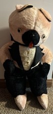 Rare Dog In Suite Standing Plush Doll- Vintage 1950 s- 30 Tall- VG Cond.-HTF