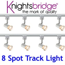 Knightsbridge 8 Spot Track Lighting LED Light 4 Metre White Commercial Spotlight