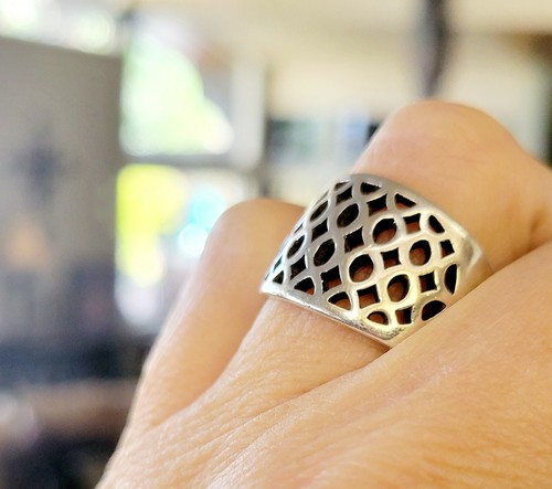 Retired James Avery Sz 9 Openwork Ovals Ring Gorgeous!