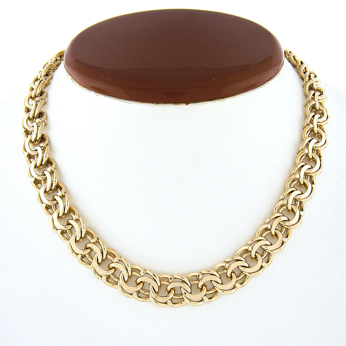 Tiny Curb Chain Choker Necklace 14K Yellow Gold