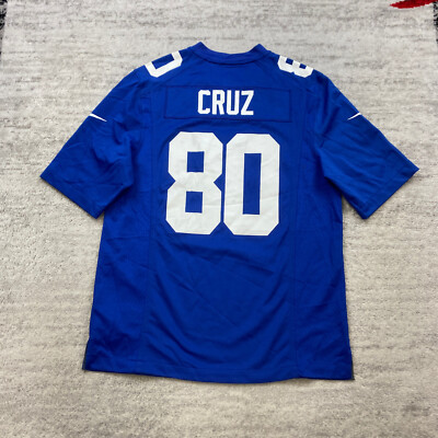 Nike New York Giants Victor Cruz Jersey Medium Blue White 80