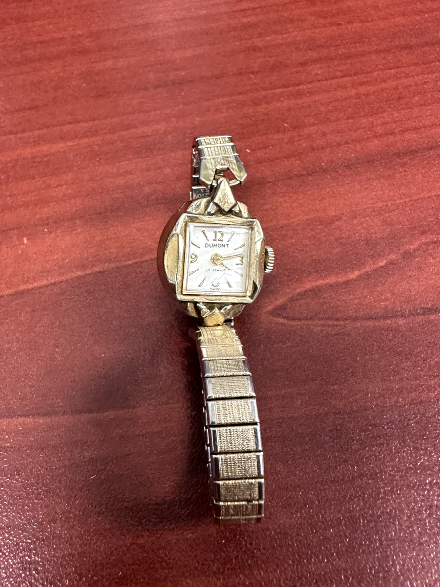 Vintage Dumont 17 Jewels Antimagnetic Shockprotected Women\'s Watch Vintage Rare Dumont watch triangle womens 17 jewels art deco  main image 2