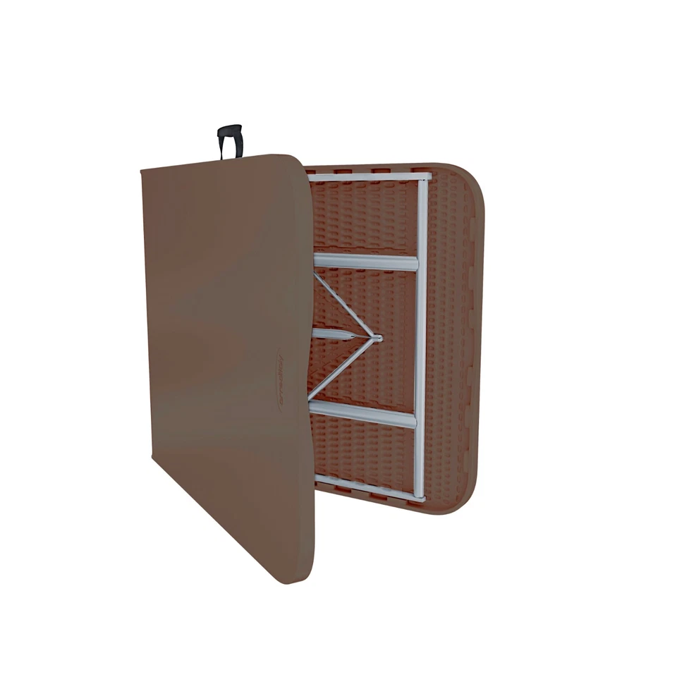 Tavolo tavolino pieghevole in dura resina set birreria facile trasporto marrone - Immagine 2 di 4