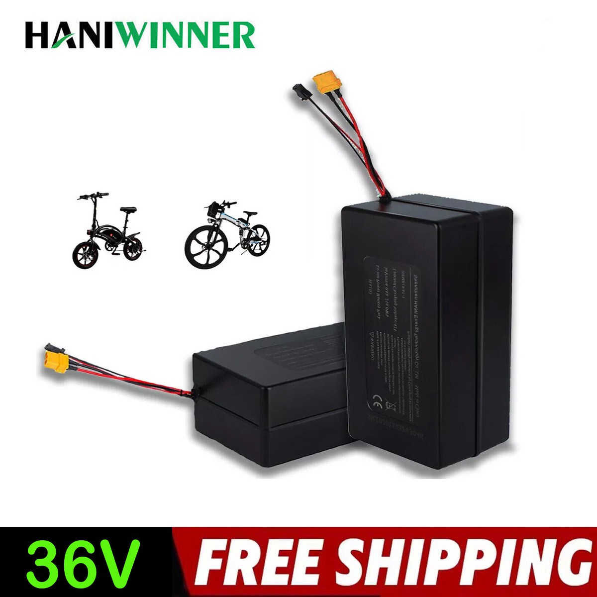 36V 10AH 6AH Lithium Battery Replacement HA103 Electric Bike for