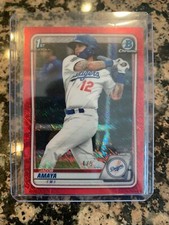 Jacob Amaya 2020 Bowman Chrome Red Shimmer lot Marlins