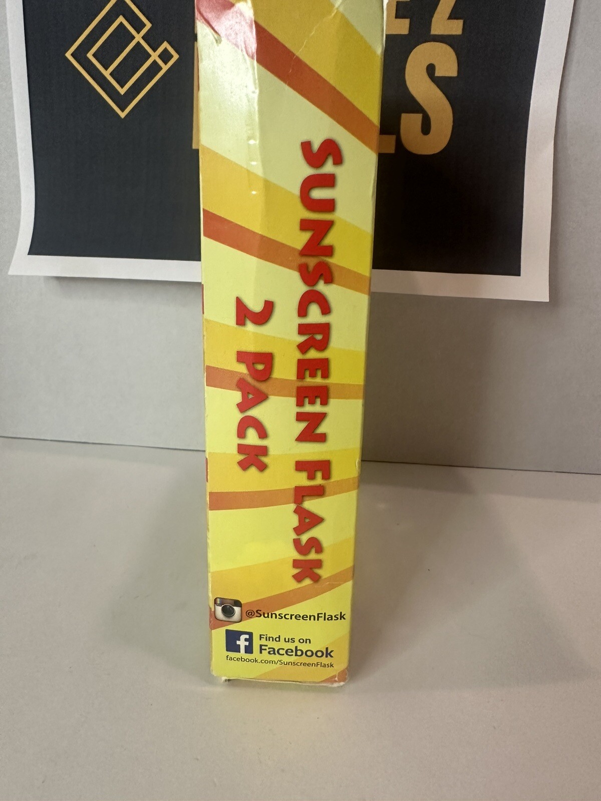 GoPong Sunscreen Flask 2 Pack (16 oz Total) - Hidden Alcohol Travel Flasks - 2 S