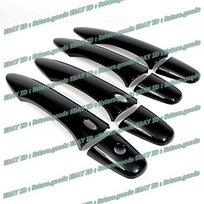 Glossy Pure Black Side Door Handle Cover Trim For 2017-2024 Nissan Armada SUV