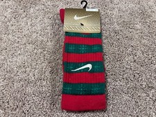 Nike NBA Kobe Christas Day green red toe white swoosh Baskebtall socks NY M 6-8