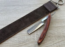 Straight Razor Set Sharpening Strop Wood Handle Vintage Classic Shave Men’s