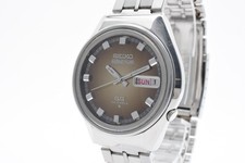 [Ecc+5] SEIKO 5 Actus 6106-7690 Automatico Data Giorno Quadrante Marrone Vintage GIAPPONE