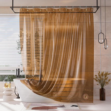 Shower Curtain Liner, 100 EVA Soft Clear Amber Heavy Duty Shower Curtain and Li