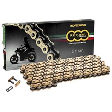 Catena Regina Passo 520 Moto Cross Enduro Senza ORing 120 Maglie Oro - MF7482