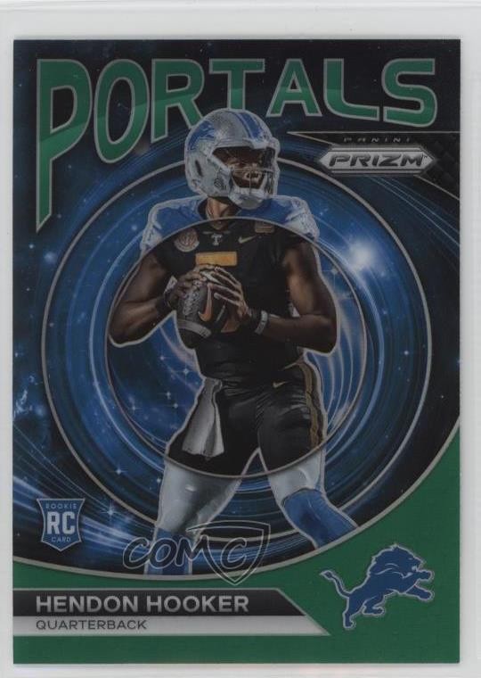 2023 Panini Prizm Portals Green Prizm Hendon Hooker #PO-2 Rookie RC 12g7