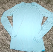 Aftco Women's Light Blue Performance Wear Aftech Shirt with Logo Size XS