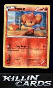 Reverse Holofoil Pansear 23/162 Pokemon Common XY - BREAKthrough Card LP