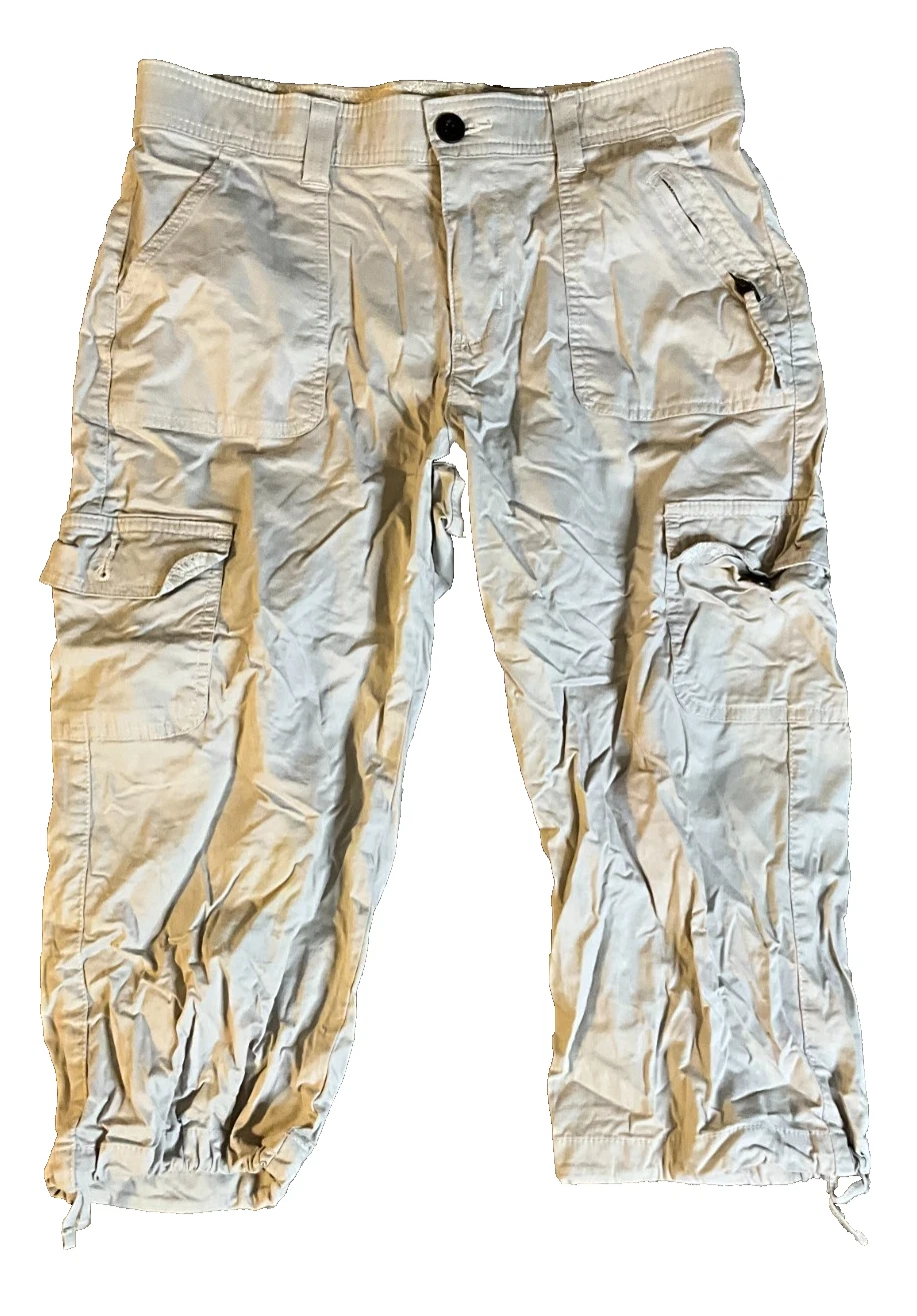 Lee Women’s Capri Pants Size 6 Medium Beige Stretch Casual Mid Rise