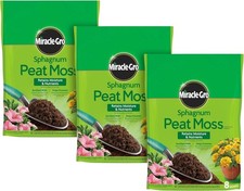 Miracle-Gro Sphagnum Peat Moss - Enriched with Plant Food 8 qt. 3-Pack 