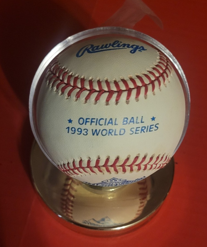 1993 Rawlings Official World Series Baseball Ball Blue Jays Phillies