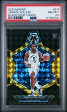 2023 PANINI MOSAIC BLACK GOLD CHOICE #210 JARACE WALKER 4/8 PSA 8.5