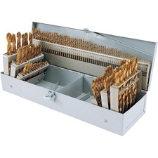 D1138 115 pc. TiN Coated HSS Drill Bit Set in Steel Index