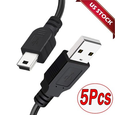 1-5Pcs 3FT Mini USB Data Sync Charger Charging Cable Cord SatNavs, Dash Cam