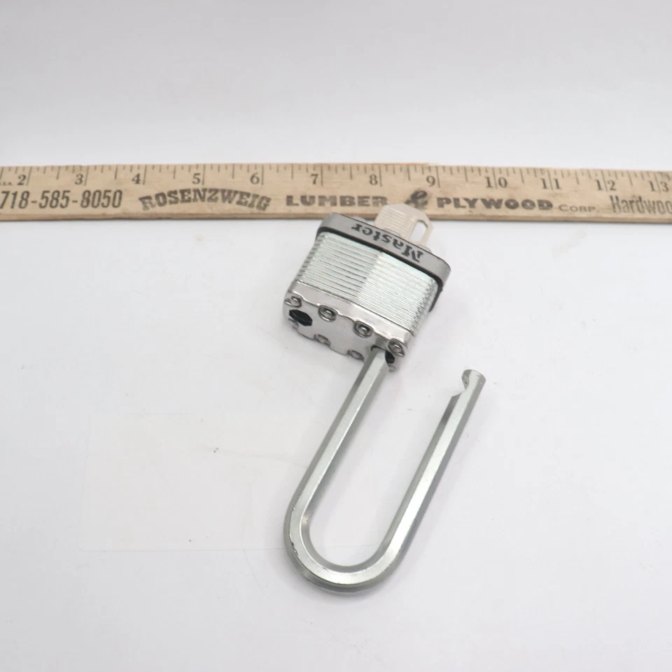 Materlock Heavy Duty Padlock With Key Chrome 2" x 5-1/4" M5 - Image 4 of 4
