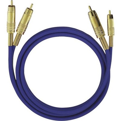Oehlbach 2028 RCA Audio Cable [2x RCA Plug - 2x RCA Plug] 0.50m Black Contact