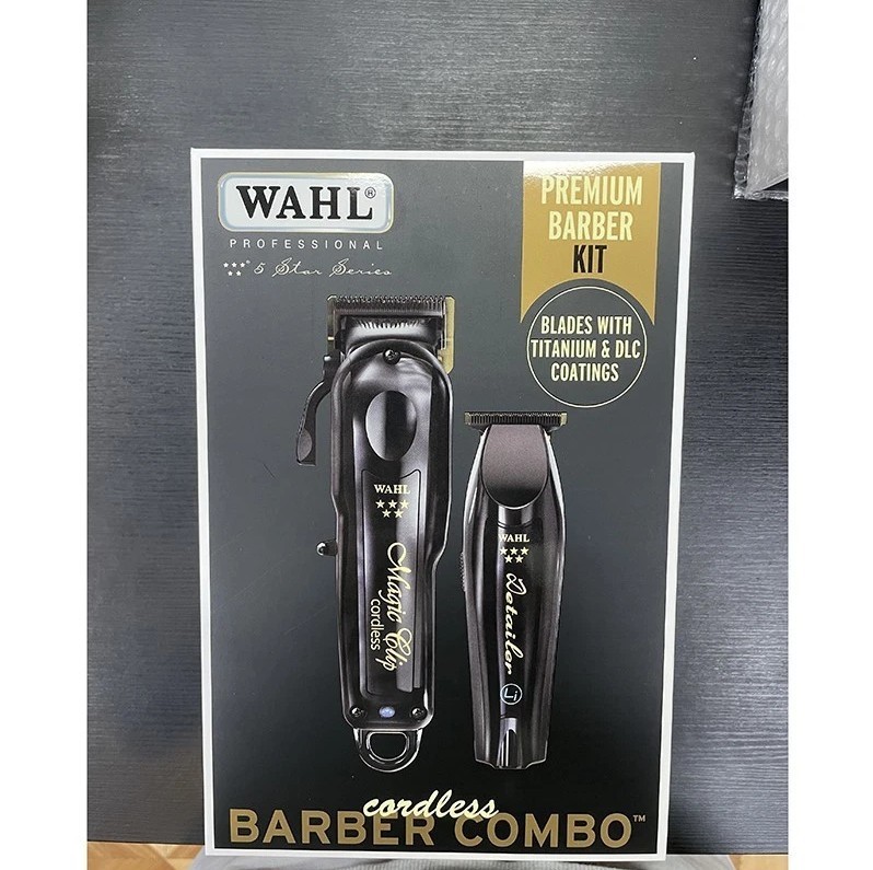 Wahl Cordless Barber Combo Clipper/Detailer Trimmer - Black