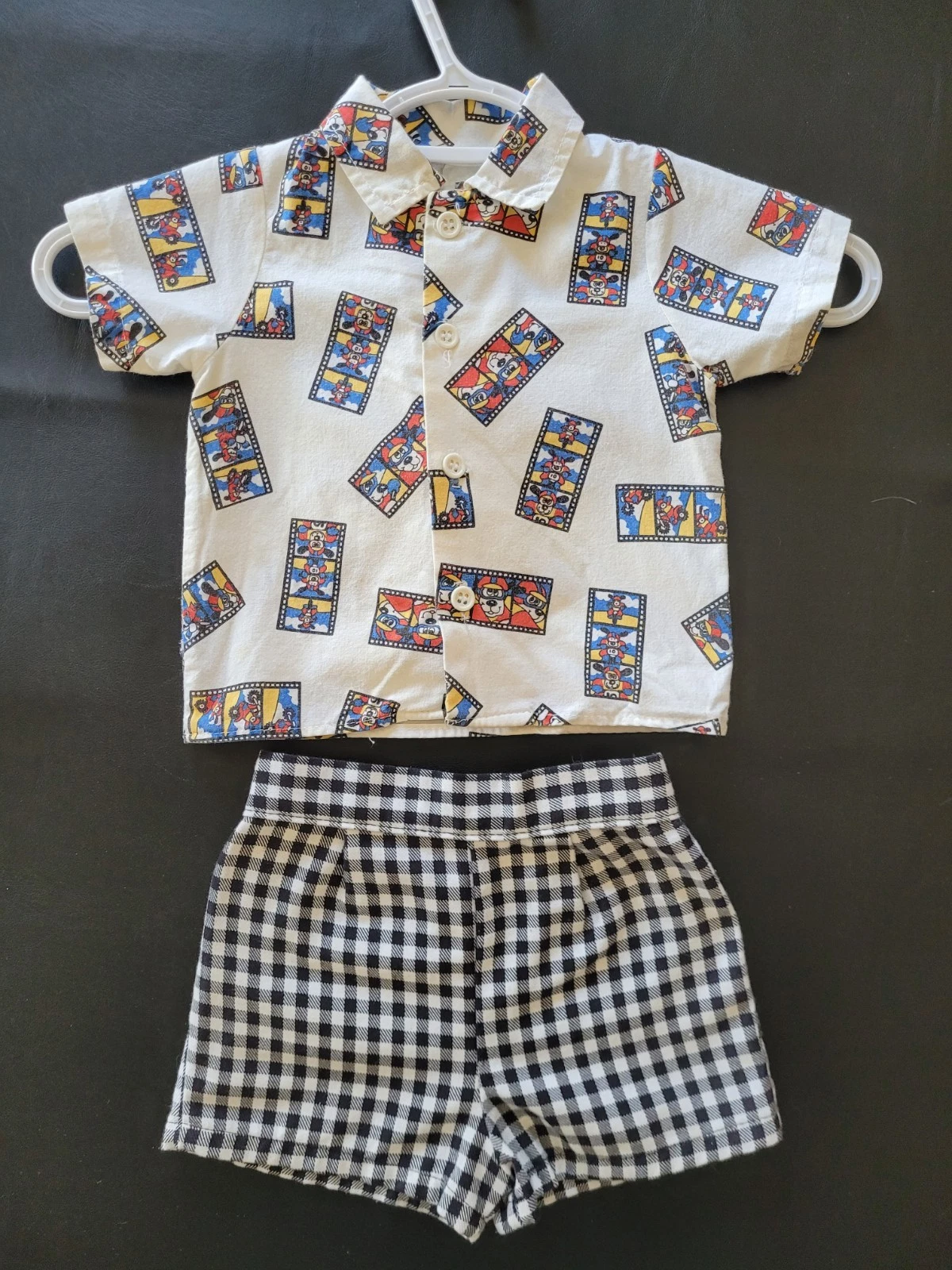 Vtg Carter's 2 Pc Baby Boy 12 Month Button Shirt Plaid Shorts Set Cartoon Racing
Opens in a new wind