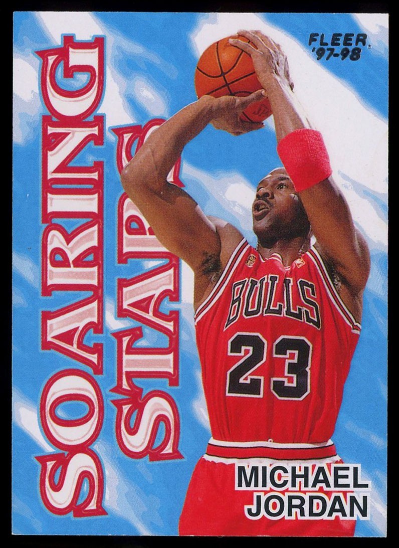 Michael Jordan 1997 Fleer Soaring Stars Insert 9 Rare SP BULLS HOF