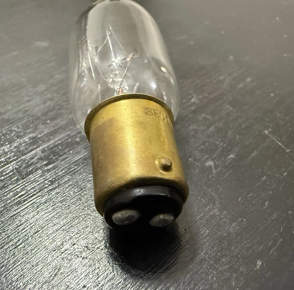 Satco S3906 130V DC Bayonet Base 15-Watt T7 Light Bulb, Clear 15W Indicator - Image 2 of 4