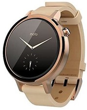 Montre connectée pour femme Motorola 360F42GOLDV2 Moto 360 cuir rose/or