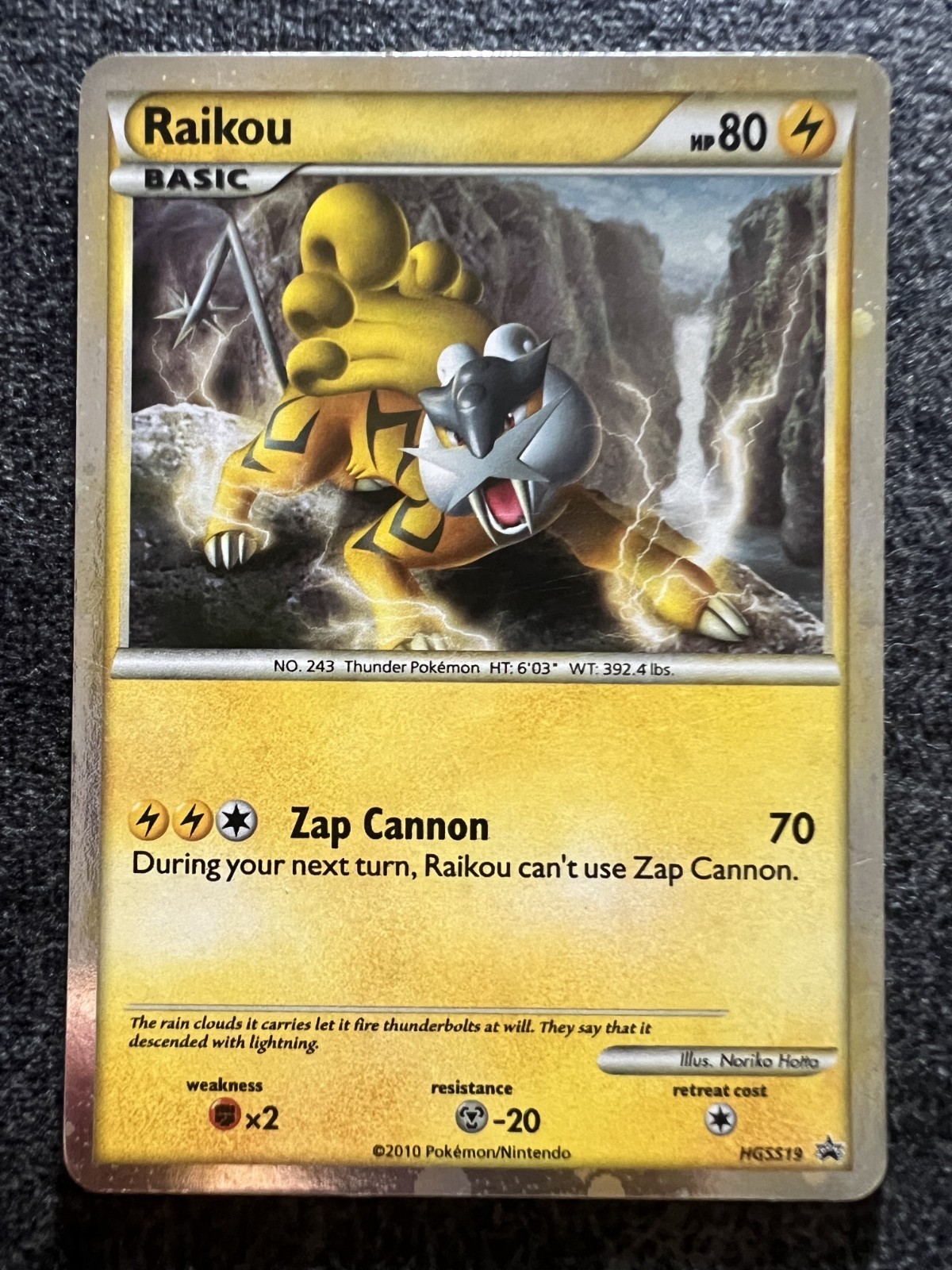 Raikou HGSS19 Black Star Promo Holo Pokemon Card NM