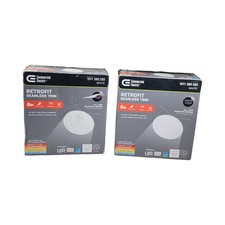 2-Pack Commercial Electric 6in LED Retrofit Recessed Downlight Trim Dimmable