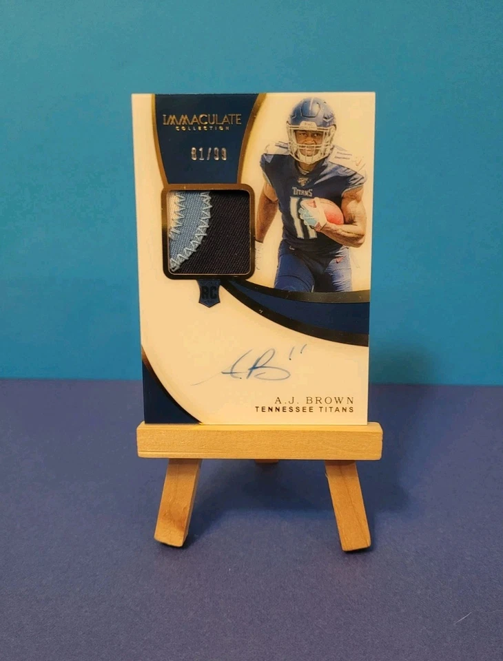 🔥🔥A.J. Brown 2019 & 2020 Panini Immaculate Patches & Autos. (4) Card RC Lot - Image 2 of 4