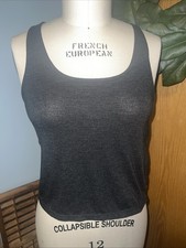 TYR Charcoal Grey Open Back Tank Top Size 4-6