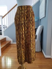 NWT - ZARA WOMAN Snakeskin Print Wide Leg Trousers - CASUAL TIMELESS GORGEOUS